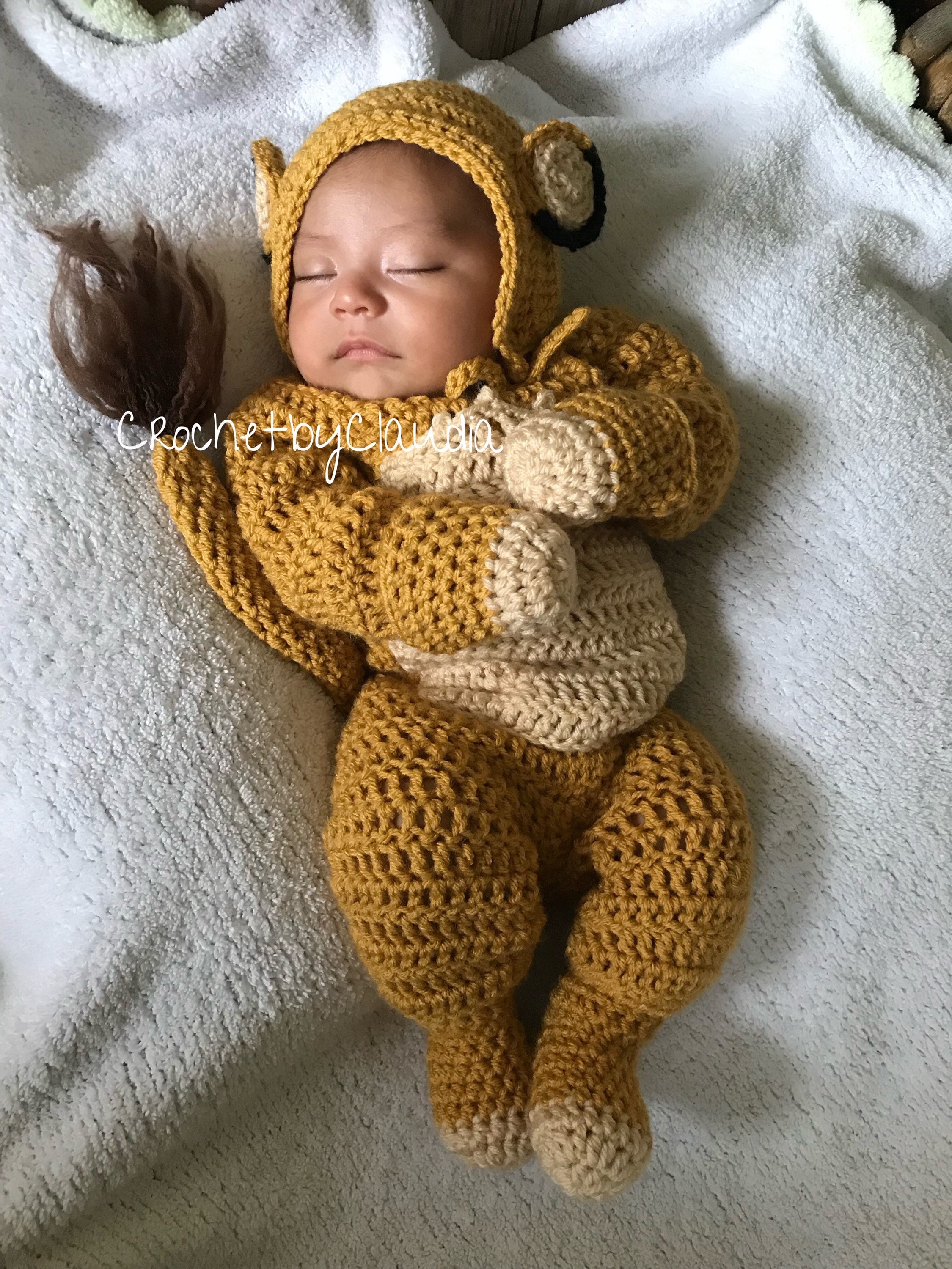 Newborn Crochet Baby Lion Pattern PDF Crochet Pattern Size Newborn Etsy