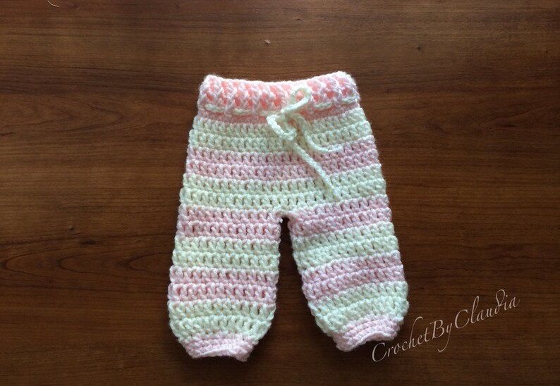Crochet Baby Girl Pants and Star Stitch with Attached Etsy