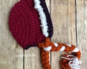 Crochet Princess Anna Beanie, Made to Order