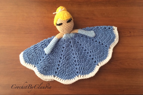 crochet cinderella dress blanket Crochet Cinderella Doll Lovey – Handmade Princess Security Blanket