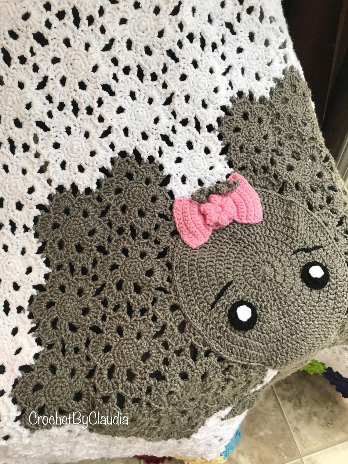 Elephant Blanket/Crochet Elephant Afghan /Elephant/ Etsy