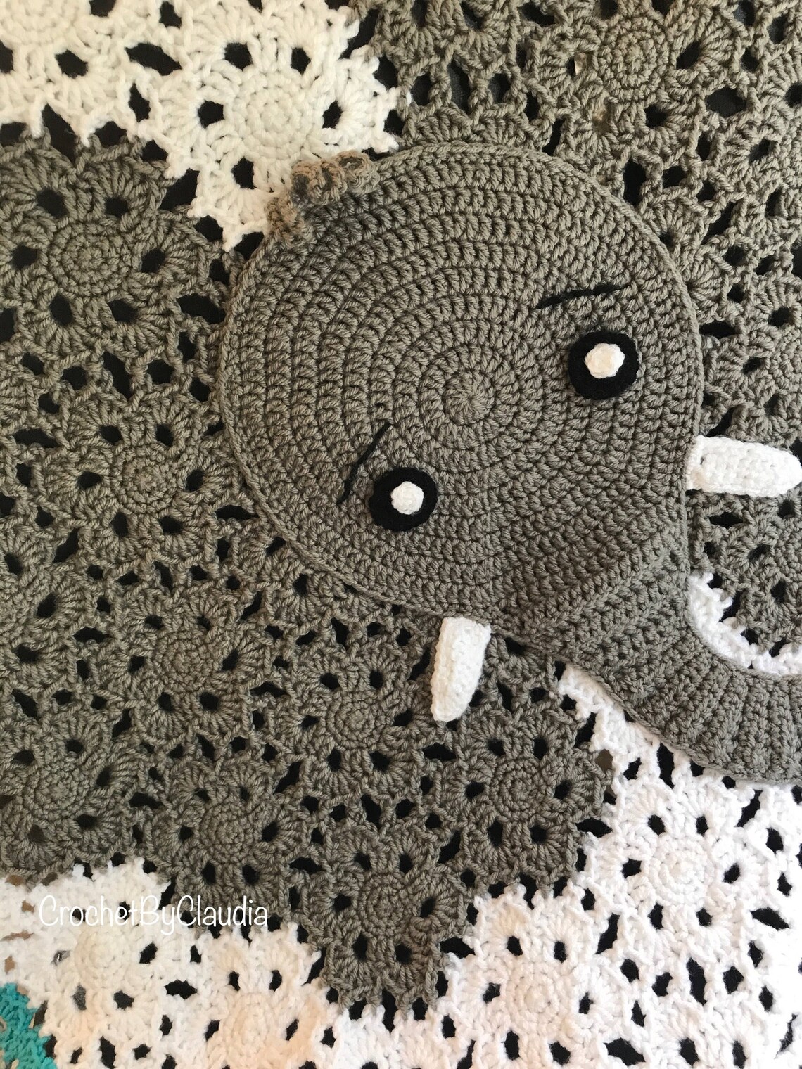 Elephant Blanket/crochet Elephant Afghan /elephant/ Etsy