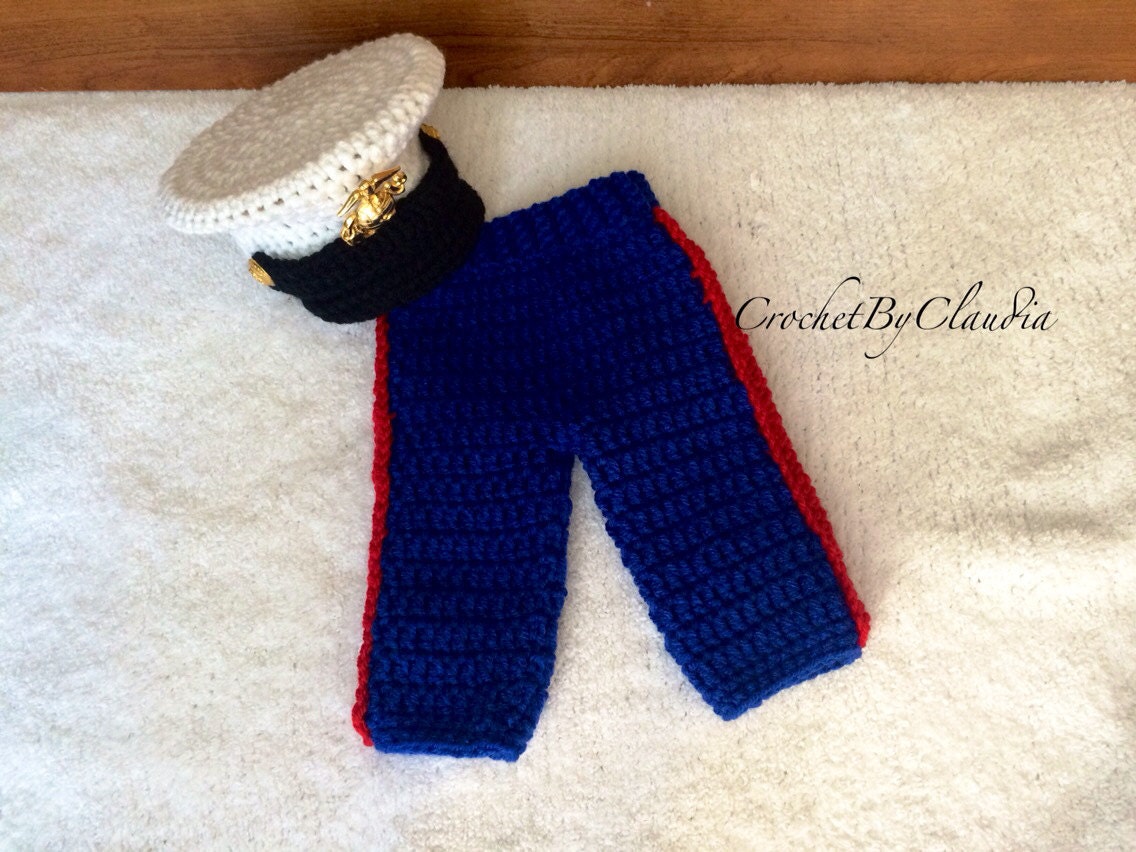 Marine Corps Cover and Pants Photoprop/ Dress Blues Pants/ Made to