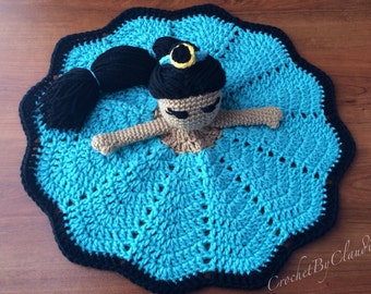 Princess Jasmine Inspired Lovey/ Security Blanket/ Amigurumi Doll/ Crochet Princess Jasmine Doll-- Made To Order