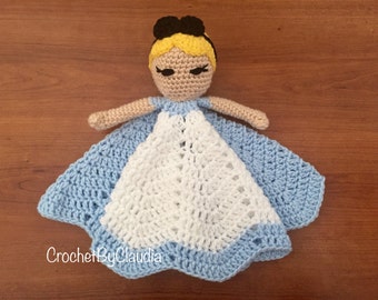 Alice Inspired Lovey/ Security Blanket/ Amigurumi Doll/ Crochet Alice Doll-- Made To Order