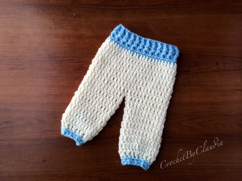 Crochet Baby Boy Pants and Beanie Photo prop/Made to Order Etsy
