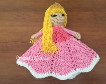 Crochet Sleeping Beauty Lovey – Handmade Princess Security Blanket