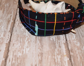 Pencil Plaid Knotted Headband: Comfortable Teacher's Headband