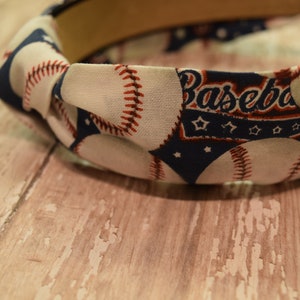Baseball Headband - Fun Ball Game Knotted Headband - Game Day Headband - Mom&#39;s Game Day Headband.