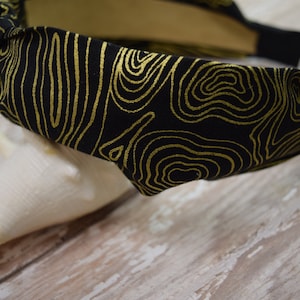 Knotted Classy Headbands - Comfortable Headbands - Black and Gold Headbands - Black and Silver Headbands.