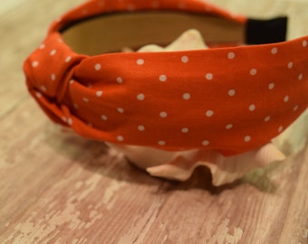 Florida Gators Headband – Orange Polka Dot, Game Day Hair Accessory