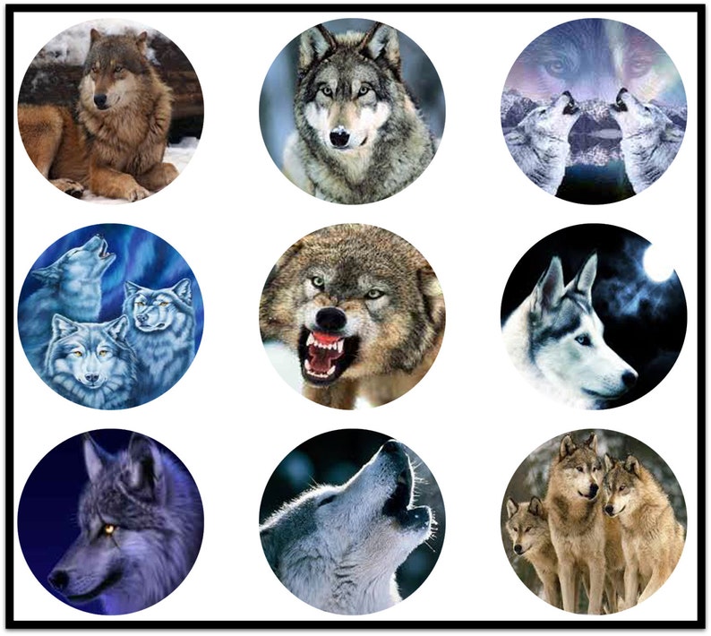 Digital Downloads Scrapbooking Wolves 1 1/2 Circle Etsy