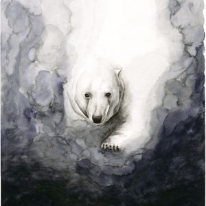 Polar Bear Watercolor Print