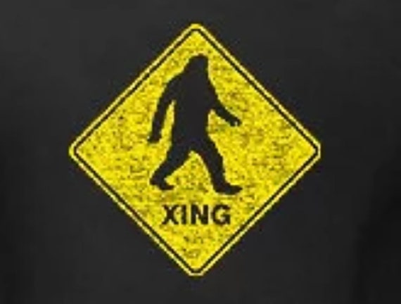 BIGFOOT SHIRT Big Foot Crossing T-shirt Sasquatch Yeti Horror Movie T-Shirt (also available on crewneck sweatshirts and hoodies) SM-5XL