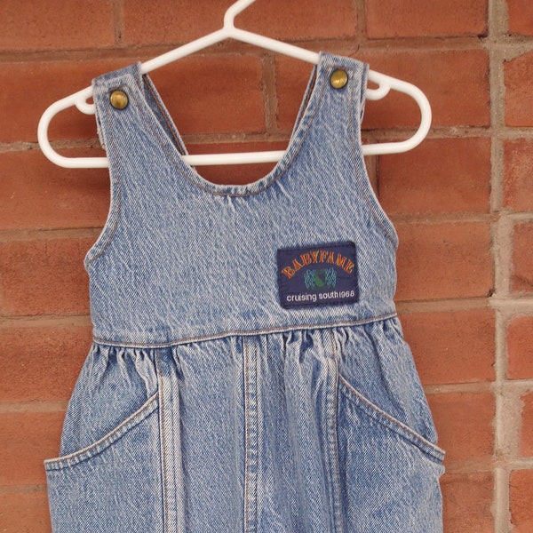 12/18M-VINTAGE 80's OVERALLS by Baby Fame "Cruising South 1968"