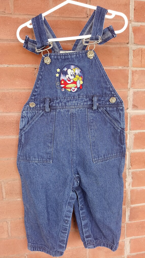 dark blue jean overalls