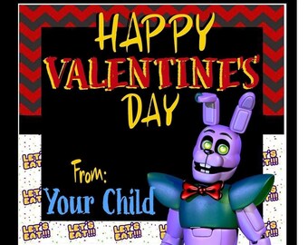 Five Nights at Freddys Valentines Printable - Etsy Australia