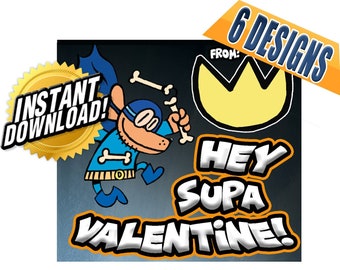 Dog theme; Man theme Valentines; Valentine's Day; Cat theme Kid; book; movie; Class Party; DIY Valentine; Digital Valentine Card; Printable