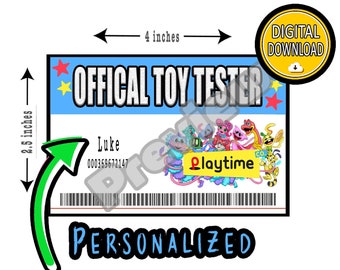Poppy Playtime Badge Personalized Toy Tester Staff Badge 