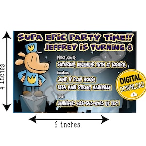 Tema de perro Tema de hombre Invitaciones; Cumpleaños; Invitaciones Personalizadas; Invitaciones imprimibles; Libro; Película; Invitación Digital