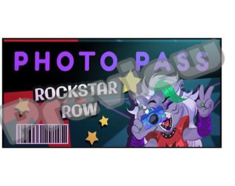 FNAF Backstage Pass; Fnaf Security Breach; Mega Pizzaplex; Freddy Fazbear; Party Decor, Five Nights at Freddy's; Printable; Digital