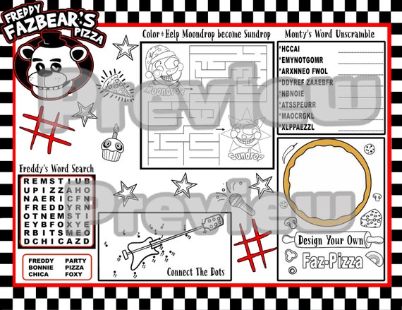 FNAF Backstage Pass; Fnaf Security Breach; Mega Pizzaplex; Freddy Fazbear;  Party Decor, Five Nights at Freddy's; Printable; Digital