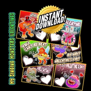 My Singing Monsters Valentines Cards - Etsy