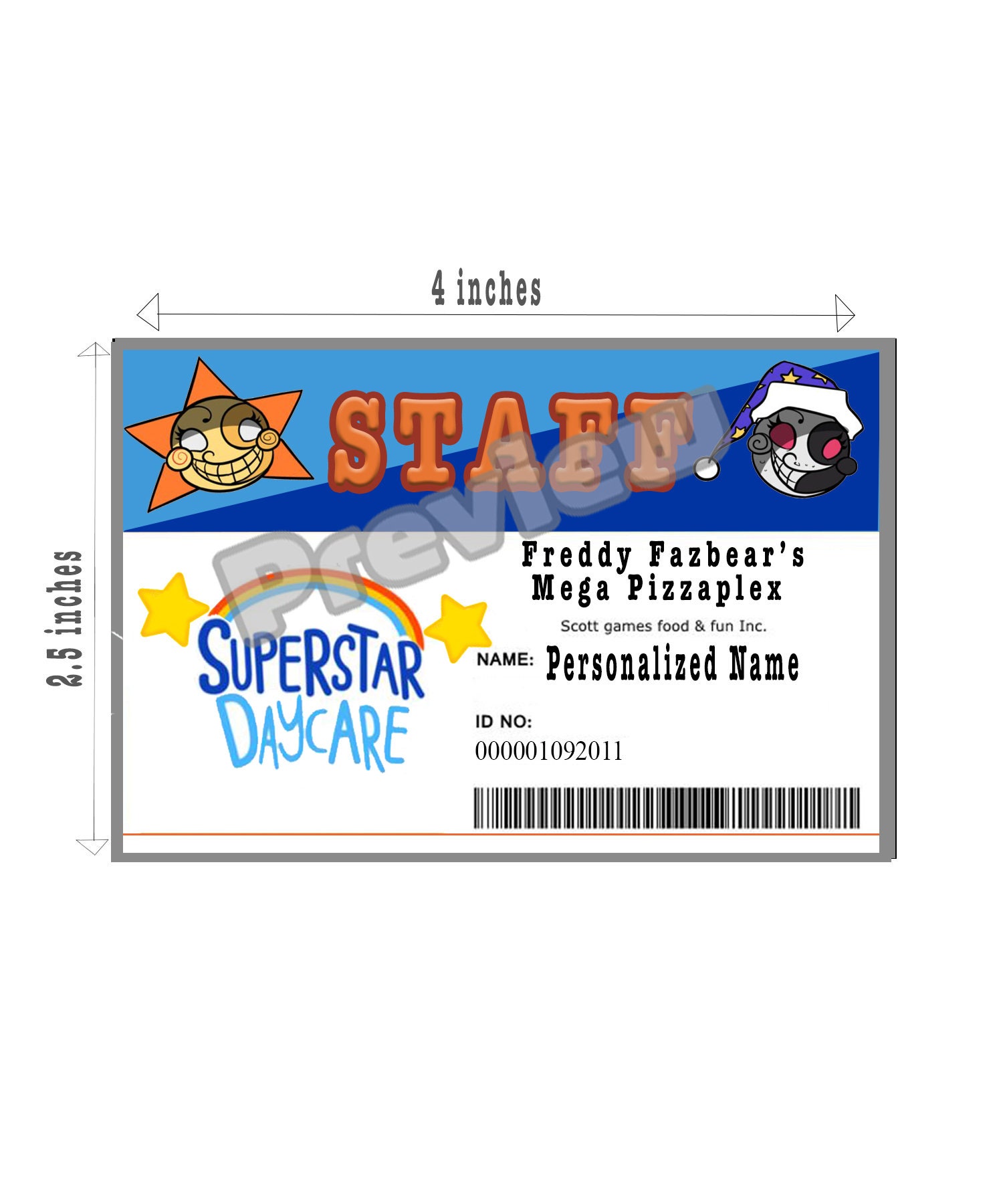 Fnaf Id Card
