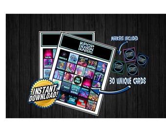Kpop-tema Demon Hunter-tema BINGO-spel; Festspel; Födelsedagsaktivitet; 30 digitala kort