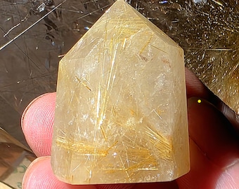 Golden Rutilated Quartz Towers Points Obelisk Self Standing