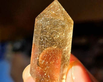 Golden Rutilated Quartz Towers Points Obelisk Self Standing