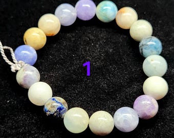 Hackmaniet elastische armbanden met ronde kralen, fluorescerend fluorescerend 8 mm of 10 mm