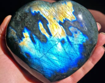 Groot flitsend helder labradoriethart - labradorescentie intuïtie Tweede zicht bescherming Moederdagcadeau