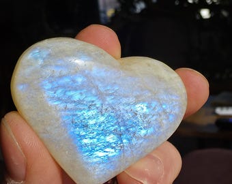 Hart van blauwe maansteen - Aldurescence Intuïtie Emotioneel evenwicht Nieuw begin Moederdagcadeau