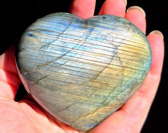 Groot flitsend helder labradoriethart - labradorescentie intuïtie Tweede zicht bescherming Moederdagcadeau
