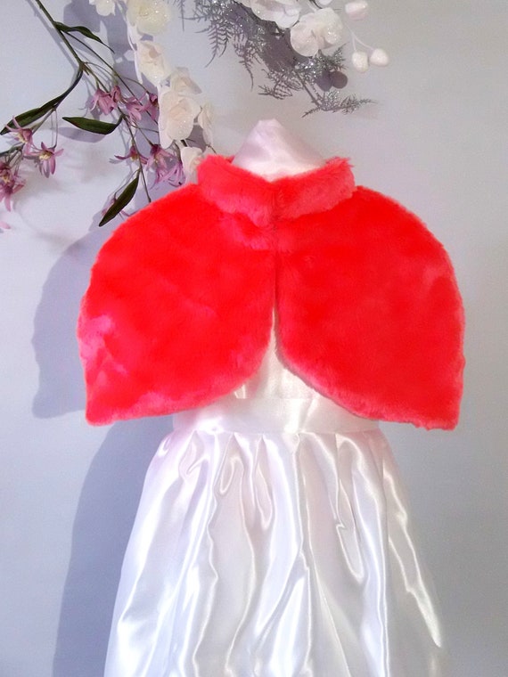 flower girl fur cape