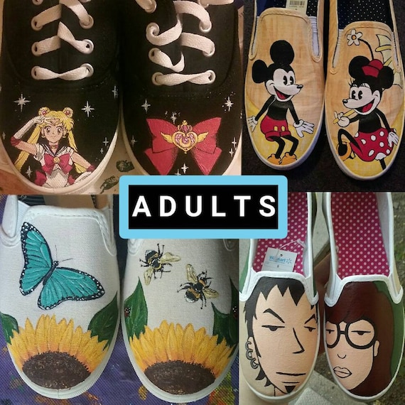 Custom Hand Painted Shoes ADULTS - 2D Characters