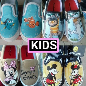 Custom Hand Painted Shoes BABIES/KIDS - 2D Characters
