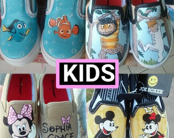 Custom Hand Painted Shoes BABIES/KIDS - 2D Characters