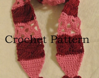 With Love XOXO Crochet Scarf Pattern