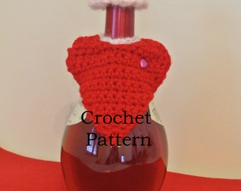 Be My Valentine Wine Bottle Cozy Crochet Pattern