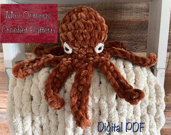 Patrón de mini pulpo a crochet