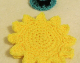 Summertime Sun & Hat Wine Bottle Cozy Crochet Pattern
