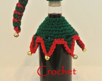 Elf Wine Bottle Cozy Crochet Pattern
