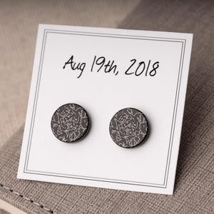 Boucles d'oreilles uniques carte des étoiles par date et lieu, bijoux étoiles personnalisés, boucles d'oreilles ciel nocturne, cadeau d'anniversaire personnalisé pour femme, 2 €