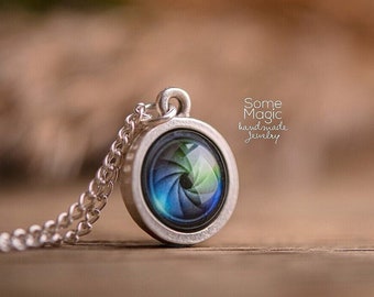 Tiny Camera Lens Necklace, Photographer Necklace, Silver Necklace, Gifts For Women, Birthday Gift For Her, Photographer Gift, Lens Jewelry