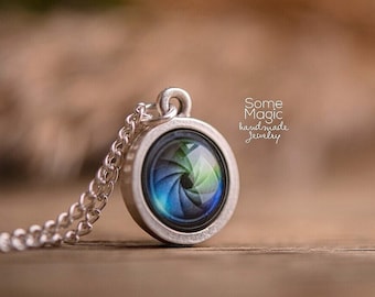 Tiny Camera Lens Necklace, Photographer Necklace, Silver Necklace, Gifts For Women, Birthday Gift For Her, Photographer Gift, Lens Jewelry