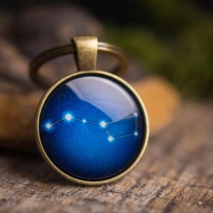 Ursa Major Keychain, Great Bear Constellation Keyring, Big Dipper Key Holder, Gift For Men, Boyfriend Gift, Husband Gift, Gift For Him, C.1