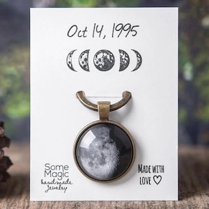 Custom Moon Phase Keychain, Custom Birth Moon, Personalized Key Chain, Personalized Gift For Men, Custom Keychain, Gift For Him