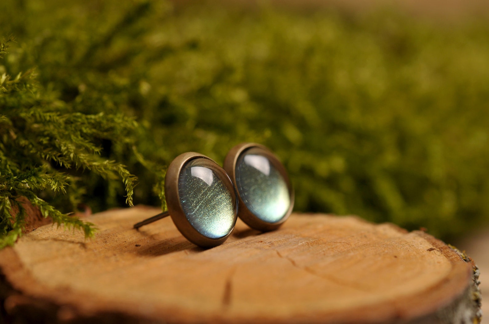 tiny moon earrings